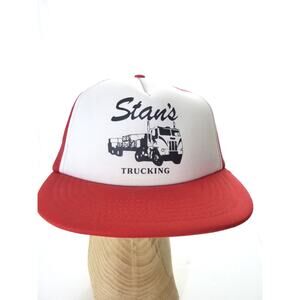 Vintage Stan's Trucking Mesh hat Red snapback Retro Trucker Hat